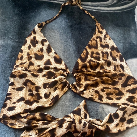 Y2K leopard halter top - Picture 2 of 2